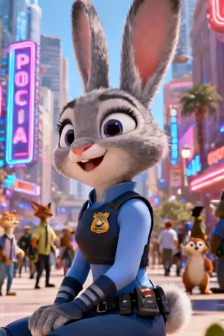 Chat with Judy Hopps, your romantic ai companion offering emotional sweetness and intimacy.